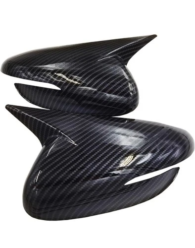 Kia K3 13-18 Carbon Fiber Pattern Rearview Mirror Horn Devil Ear Shell Cover...