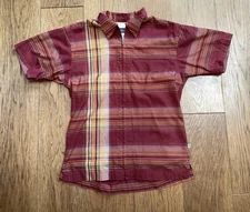 VTG *Unique* Patagonia Men's Rhythm Plaid Short Sleeve Full Zip Shirt M