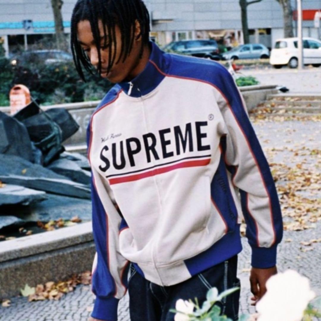 トップス Supreme World Famous Jacquard Jacket S Supreme World Famous Jacquard Track Jacket Black | Hype