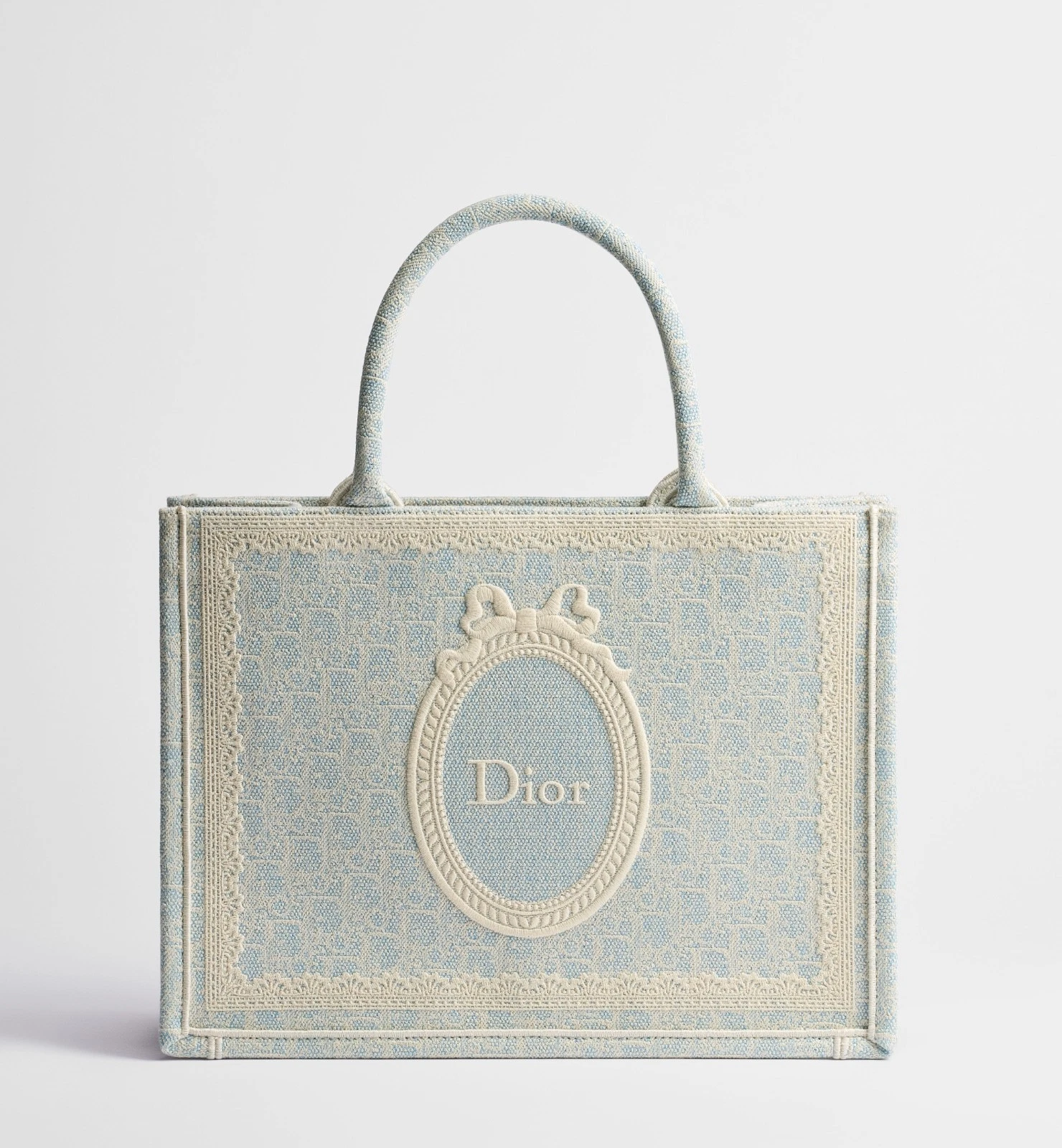 Dior — Dior Book Tote medium bag with shoulder strap Dior Oblique Washed Blue Celestial
