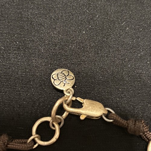 Bella Uno Gold Tone Open Circle Cord Bracelet - Picture 2 of 4