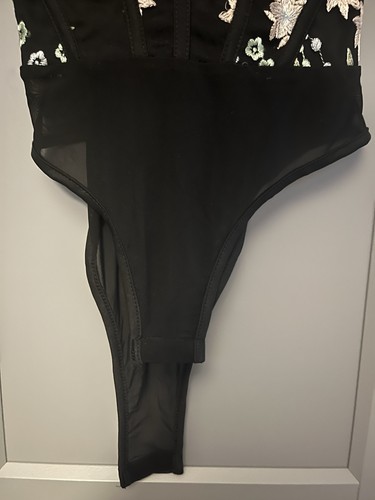 New Look Women’s Black Bodysuit Size 10 - Picture 3 of 5