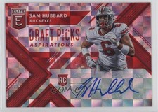 2018 Panini Elite Draft Picks Aspirations Red 15/75 Sam Hubbard #155 Auto 0c9g