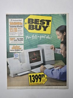 1997 Best Buy Circular Packard Bell Batman Robin DVD Vintage Computer Ad
