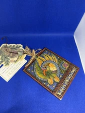 Marsha McCarthy Ornament W/Bird “The Earth Laughs With Flowers”