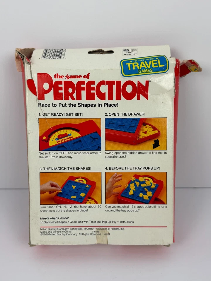 1990 Milton Bradley Travel Perfection Game Complete w/ Box Vintage MB Hasbro - Image 2 of 2
