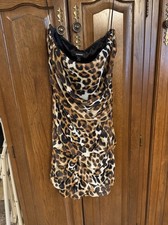Express Leopard Print Strapless Mini Dress, Size 8