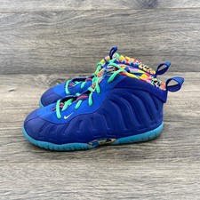 Nike Little Posite One Kids Size 10C Blue Multi Color Geometric DZ5191-400