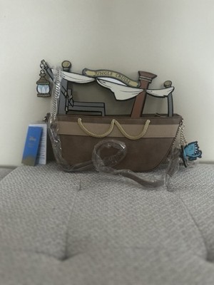 NWT Danielle Nicole Disney Jungle Cruise Handbag Brown with Shark Keychain
