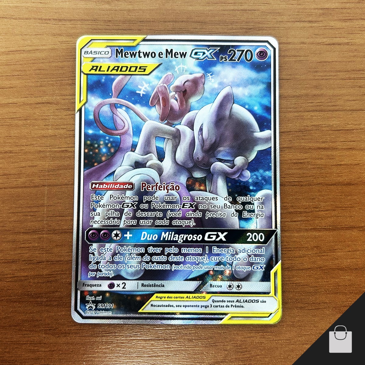P*+様 Mewtwo&Mew GX プロモ SM191 ミュウツー&ミュウ S Mewtwo & Mew Tag Team GX SM191 Alternate Full Art Promo Pokemon