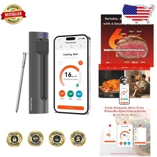 Smart Wireless Meat Thermometer, Bluetooth Grill Smoker Oven Probe, Quick Charge
