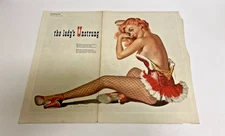 Orig 1945 Esquire Pin-up Centerfold Ernest Chiriaka 13" x 16" LADY's UNSTRUNG