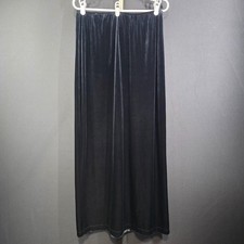 Vintage Saint Tropez West Maxi Skirt XL 90 Goth Grunge Black Velvet Side Slit US
