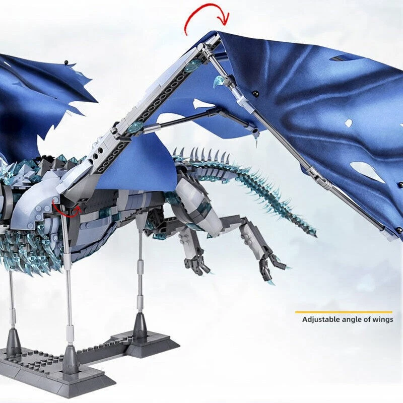 Ice Dragon with A Figure Model Building Blocks Set Puzzle MOC Bricks Toys 1889Pc - Image 4 of 4