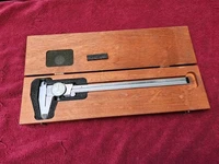 Starrett No.120 Hardened Stainless Steel Dial Caliper 0-12" .001 in Wood Case