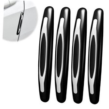 4PCS Car Door Edge Guards, Car Side Door Anti-Collision Stickers, Self Black
