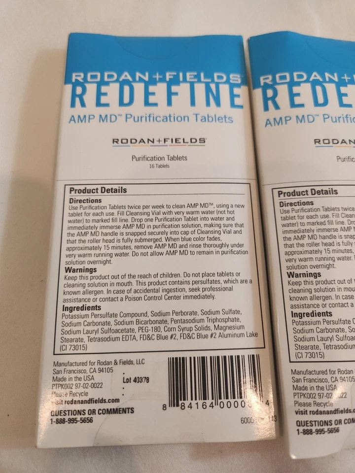 Rodan + Fields Redefine AMP MD Purification Tablets Anti-Aging 44 Tablets Sealed - Image 2 of 3
