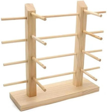 8-Layer Wood Sunglass Display Rack Wooden Glasses Display Stand Holder Organizer