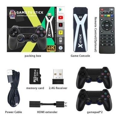 M10 4K Ultra HD Game Stick 128GB Dual Gamepads 10.000+ Retro Spiele HDMI Android