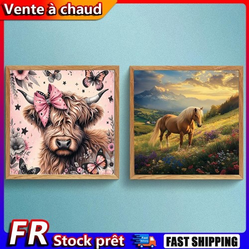 40x40cm Animal 5D DIY Full Drill Round Diamond Painting Kit for Home ...