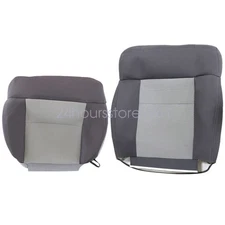 Both Driver & Passenger Bottom Cloth Seat Cover Dark Gray For 04-08 Ford F150