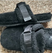 UGG Men's Slip-On Wool Lined Comfort Slippers Black Size 10