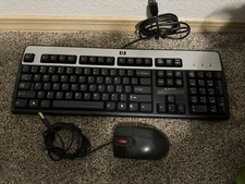 HP US Keys USB Wired Standard Keyboard and mouse - Black