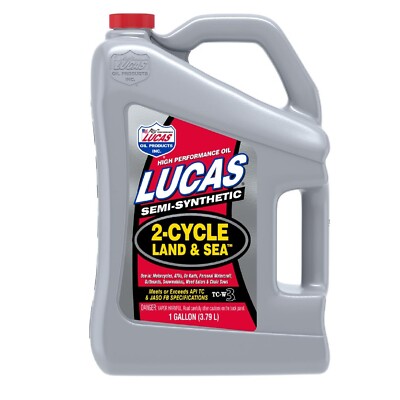 Lucas Oil 10557 Single Semi-Synthetic TC-W3 2-Cycle Land & Sea Oil 1 Gal Bottle