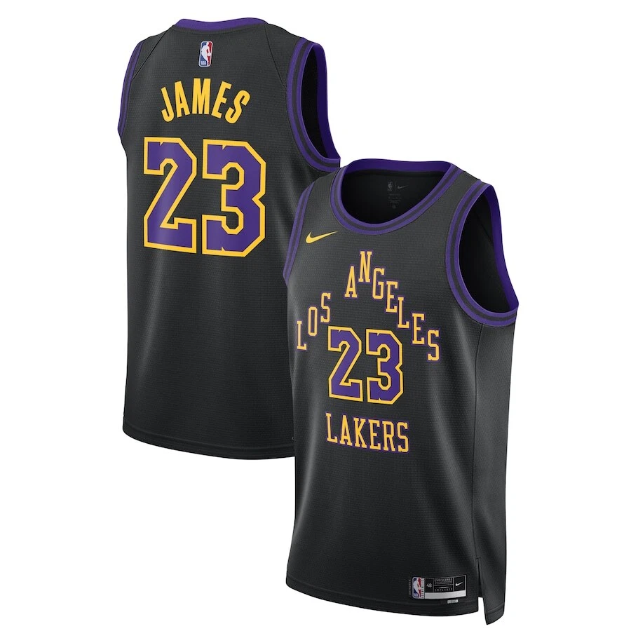 Los Angeles Lakers LeBron James Nike 2023 24 NBA Swingman Jersey City Edition