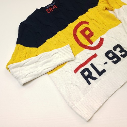 Polo Ralph Lauren Cable Knit Jumper CP 93 MEDIUM Women Sweater Crew WORN ONCE - Picture 7 of 20
