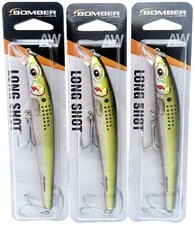 Lot of (3) Bomber Lures Long Shot | 5" 3/4 Oz | Menhaden