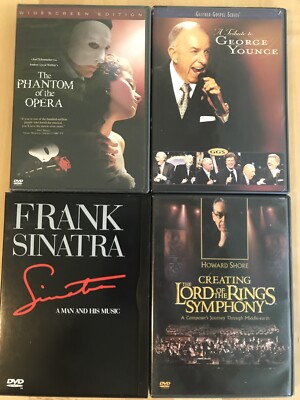 Lot Of 4 DVD's Phantom Of The Opera, George Young, Frank Sinatra, Howard Shore