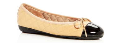Paul Mayer Attitudes Beste Lack Schwarz / Nappa Beige Ballet Flat Damen Gr 5-11
