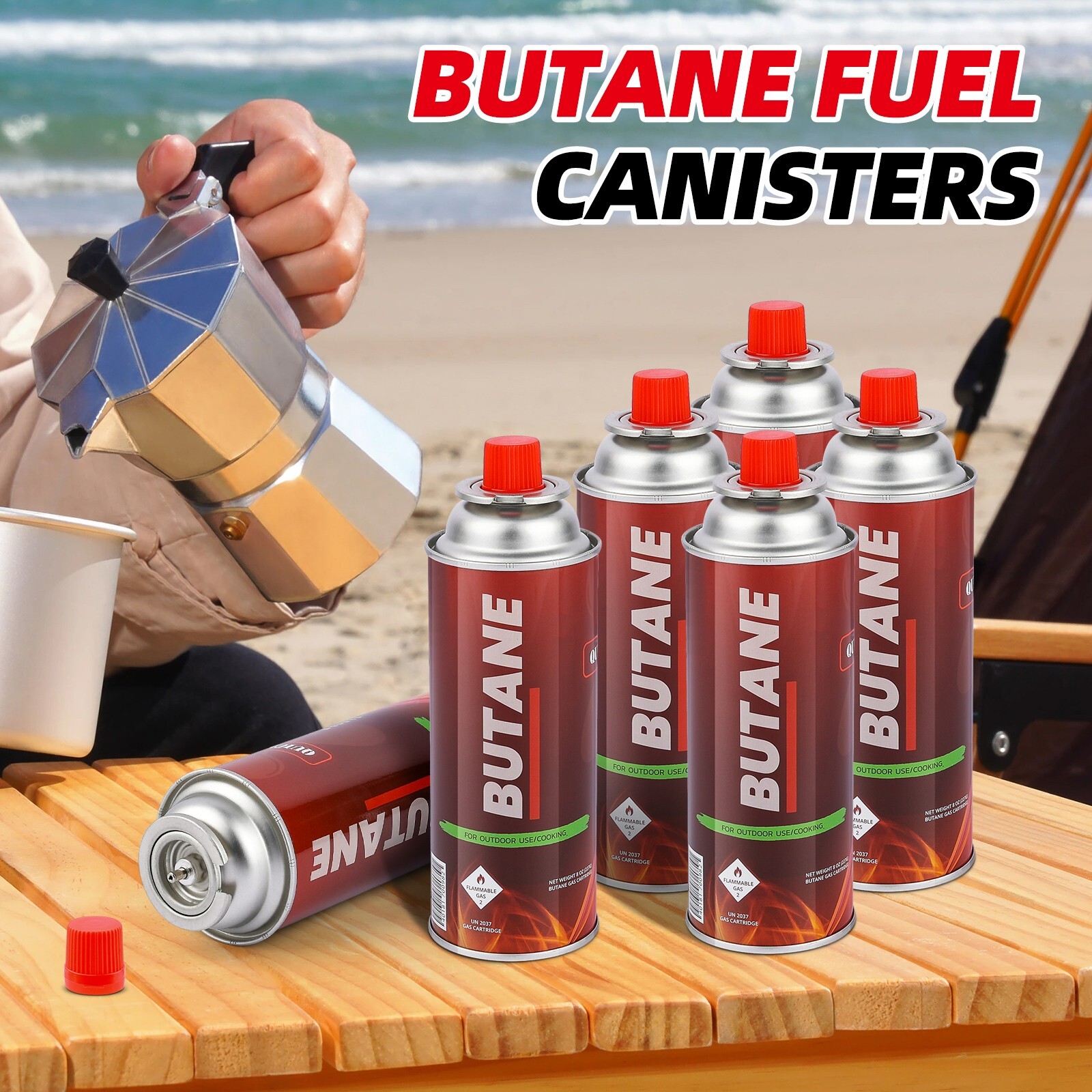 Portable Butane Fuel Canisters For Camping Stoves, 12 PACK- FREE ...