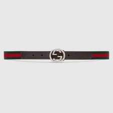 NWT NEW Gucci girls boys GRG or BRB web belt with GG buckle M L 258155 GA 1