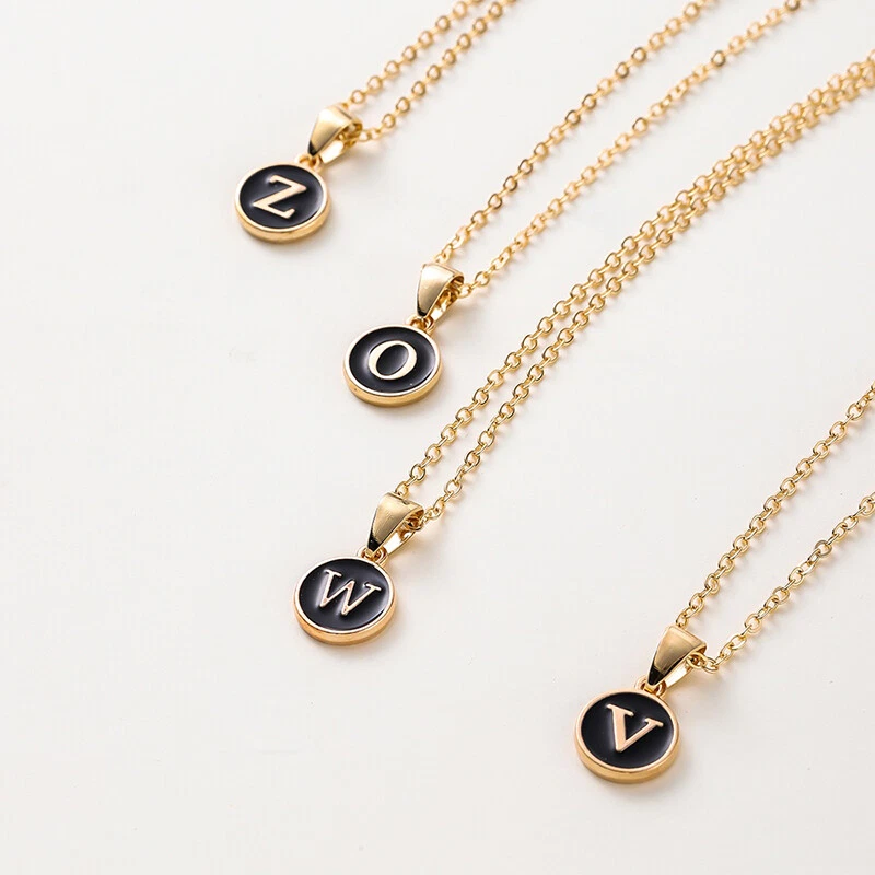 Black metal long cheap chain with pendant
