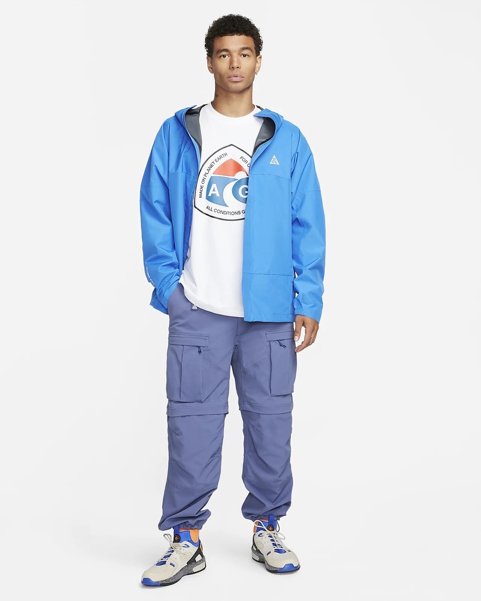 Men's Size S - Nike ACG Storm-Fit Cascade Rain Blue Full ZIP