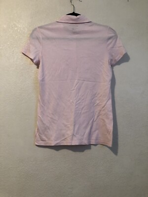 True Religion Size M Pick Women's Polo T-Shirt Pocket Button Short