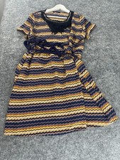 Poche Posh Dress Womens Large Striped Wrap A Line Flare Blue N100