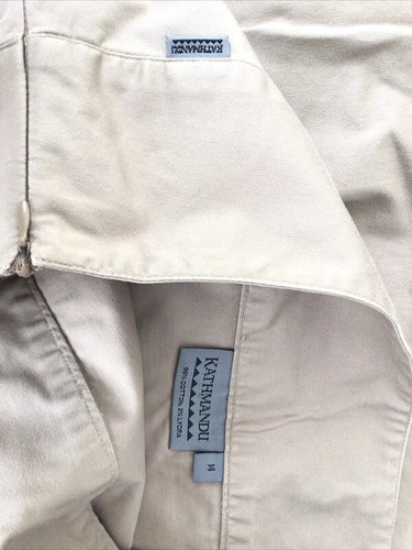 Kathmandu size 14 faux wrap skirt cotton beige - Picture 7 of 13