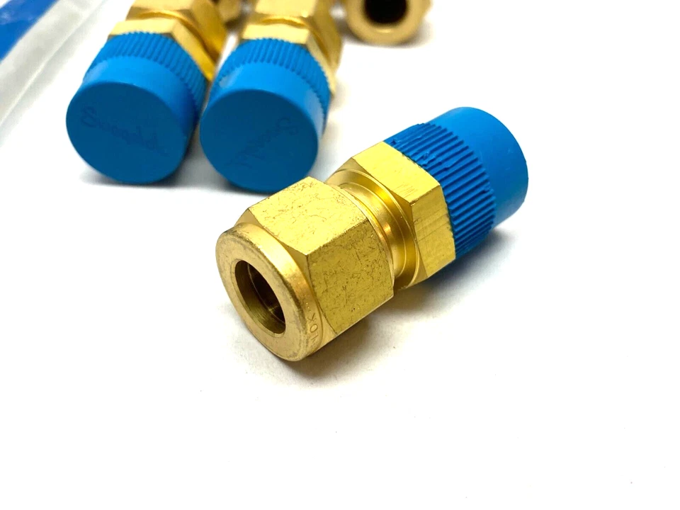 Swagelok B-12M0-1-8 Brass Compression Tube Fitting 12mm Tube, 1/2" NPT PKG OF 6 - Image 3 of 4