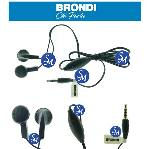 Auricolare Stereo Originale Brondi con jack 3,5 mm. Tasto alla risposta |  eBay