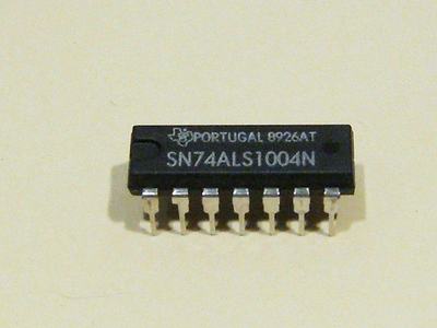 10x  SN74ALS1004N  HEX INVERTING DRIVER  DIP14  Texas Instruments