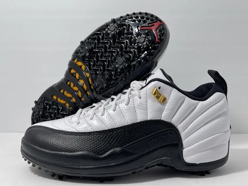 Nike Air Jordan XII 12 Low Golf Taxi White Black Gold DH4120-100 Mens Sizes 8-15