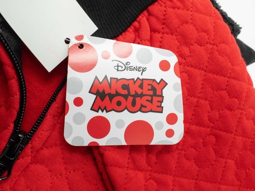 Mickey Mouse Girls Jacket w/ Hood Red Quilted NWT Disney XS S M XL - Picture 5 of 5