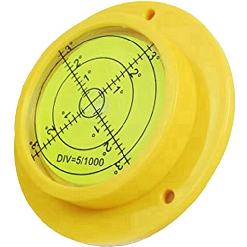 Chiloskit Niveau à Bulle Circulaire 90 Mm Haute Précision – Avec Trous De Montage Pour Camping-Car, Trépied, Équipement