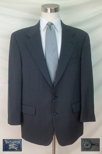 Fantastic Black & White Micro Herringbone Sport Coat (Size 44R) By Burberrys' - Picture 9 of 9