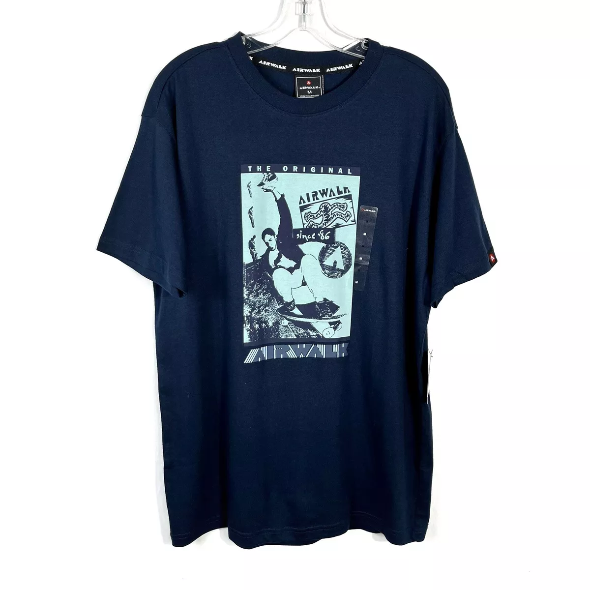 Airwalk Navy Blue Skateboarding Since 96 Graphic T Shirt Skater NWT Medium M