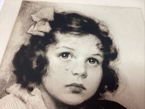 ART PAPER ETCHING PHOTO PRINT J. KNOWLES HARE GIRL DOG CRYING DEVOTION PLATE OLD - Picture 9 of 18
