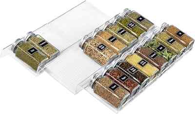 Lifewit Gewürzregal Gewürzschublade Organizer für Schrank verstellbar, neu verpackt